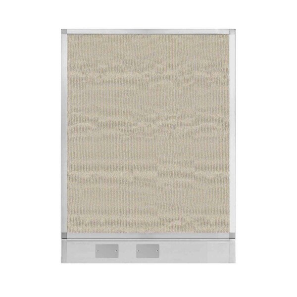 Hush Panel Configurable Cubicle Partition 3' x 4' Sand Fabric w/ Cable Channel